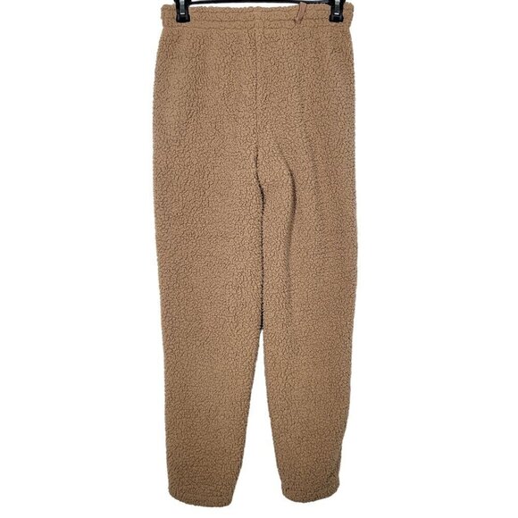 NWT Women's SKIMS Sherpa Teddy Joggers in Tiger Eye Tan Size S - Picture 7 of 14